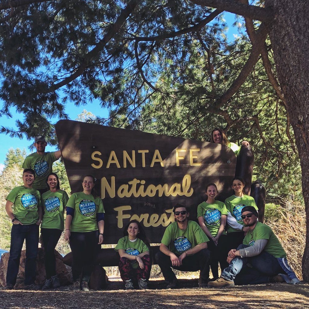 Students serving in the Santa Fe National Forest in New Mexico.